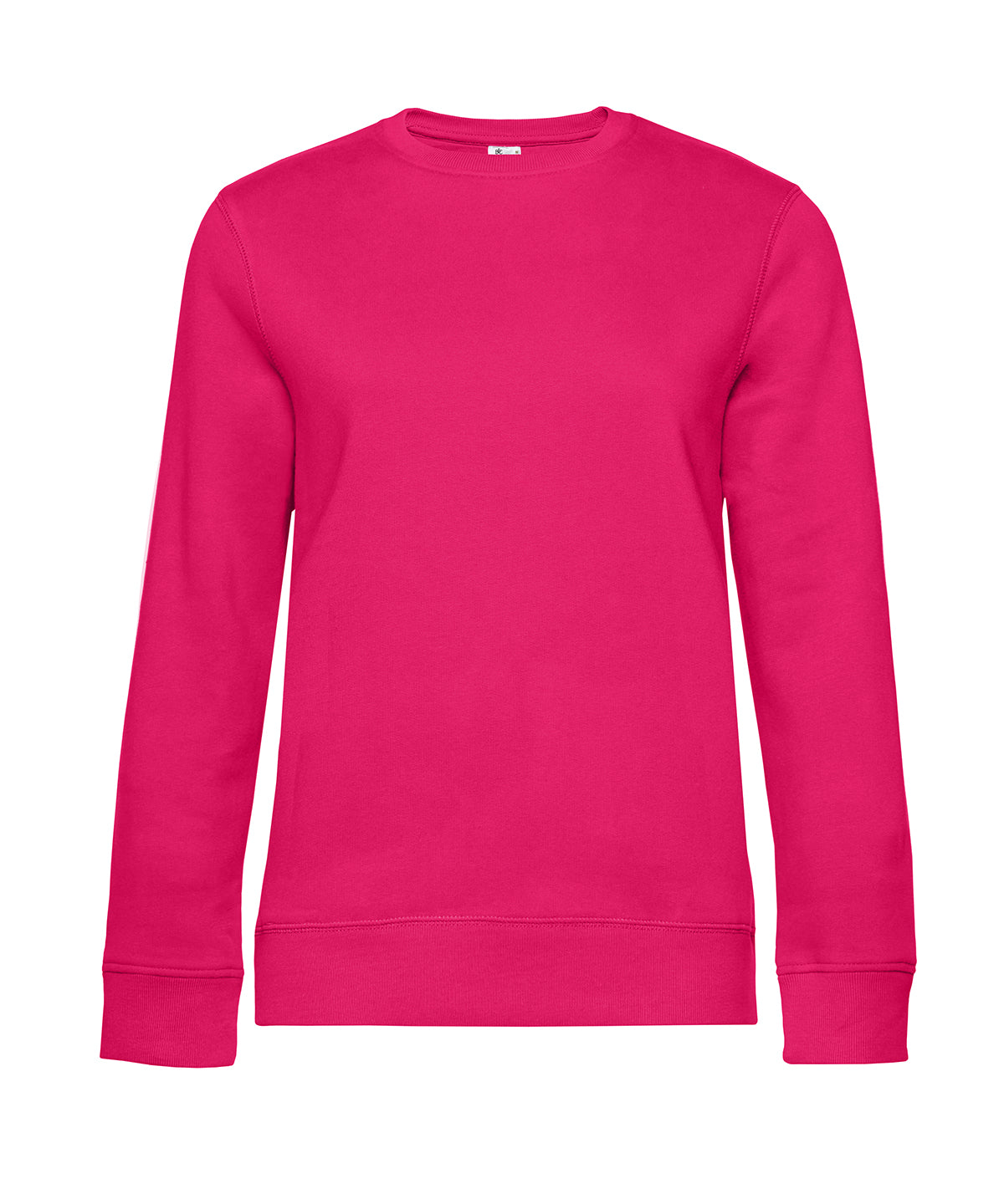 Tryck din logga på Sweatshirts från B&C Collection - Anpassa B&C Collection - Queen halsringning i färgen Mellanrosa för företag, föreningar och privatpersoner
