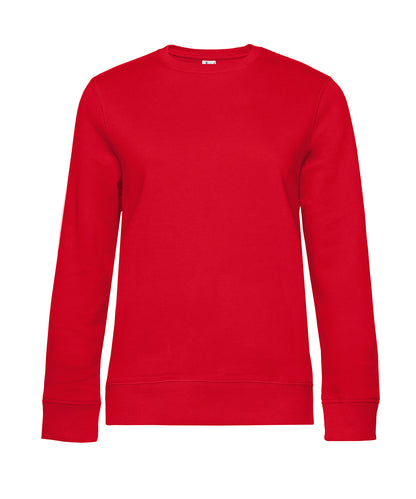 Tryck din logga på Sweatshirts från B&C Collection - Anpassa B&C Collection - Queen halsringning i färgen Mellan röd för företag, föreningar och privatpersoner