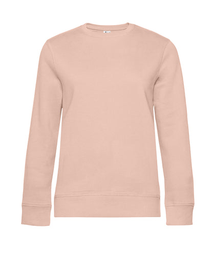 Tryck din logga på Sweatshirts från B&C Collection - Anpassa B&C Collection - Queen halsringning i färgen Ljusrosa för företag, föreningar och privatpersoner