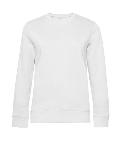 Tryck din logga på Sweatshirts från B&C Collection - Anpassa B&C Collection - Queen halsringning i färgen Vit för företag, föreningar och privatpersoner