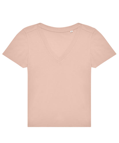Tryck din logga på T-shirts från B&C Collection - Anpassa (B213F) B&C #E150 V /Damer i färgen Ljusrosa för företag, föreningar och privatpersoner