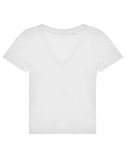 Tryck din logga på T-shirts från B&C Collection - Anpassa (B213F) B&C #E150 V /Damer i färgen Vit för företag, föreningar och privatpersoner