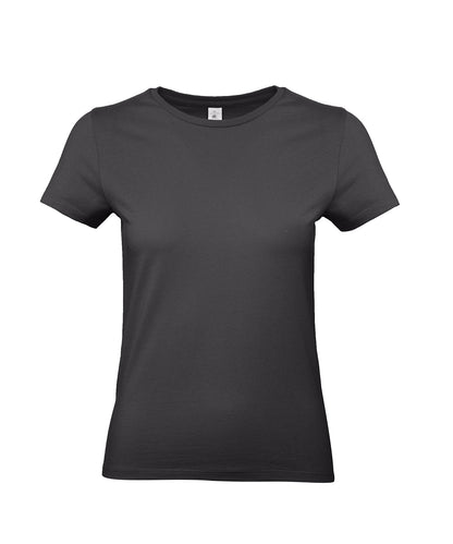Tryck din logga på T-shirts från B&C Collection - Anpassa (3B220F) B&C #E190 /Damer i färgen Svart för företag, föreningar och privatpersoner