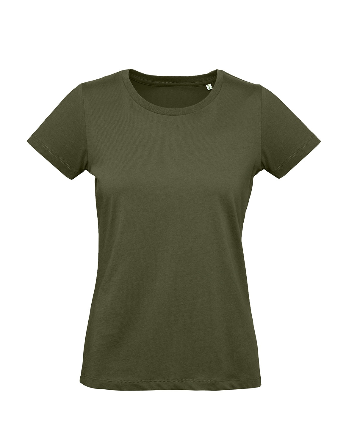 Tryck din logga på T-shirts från B&C Collection - Anpassa B&C Inspire Plus T -Dam i färgen Khaki för företag, föreningar och privatpersoner