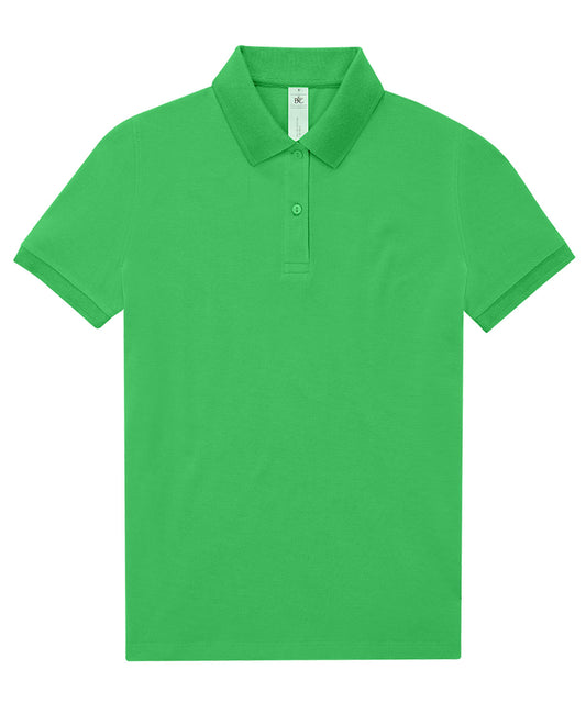 Tryck din logga på Piké från B&C Collection - Anpassa B&C My Polo 180 - Dam i färgen Mellan grön för företag, föreningar och privatpersoner