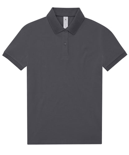 Tryck din logga på Piké från B&C Collection - Anpassa B&C My Polo 180 - Dam i färgen Mörkgrå för företag, föreningar och privatpersoner