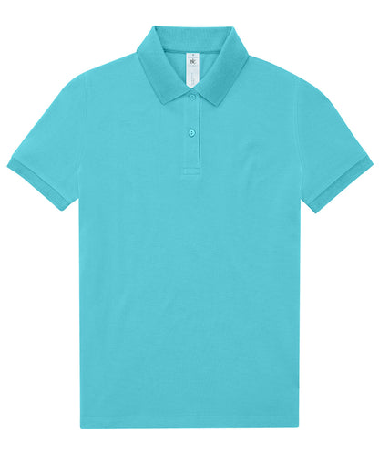 Tryck din logga på Piké från B&C Collection - Anpassa B&C My Polo 180 - Dam i färgen Turkos för företag, föreningar och privatpersoner