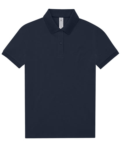 Tryck din logga på Piké från B&C Collection - Anpassa B&C My Polo 180 - Dam i färgen Marinblå för företag, föreningar och privatpersoner