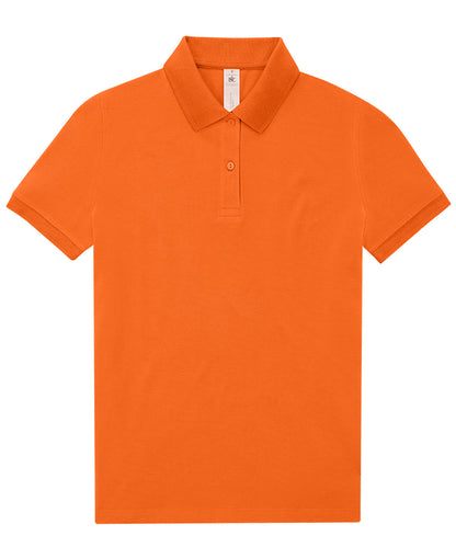 Tryck din logga på Piké från B&C Collection - Anpassa B&C My Polo 180 - Dam i färgen Mellan Orange för företag, föreningar och privatpersoner