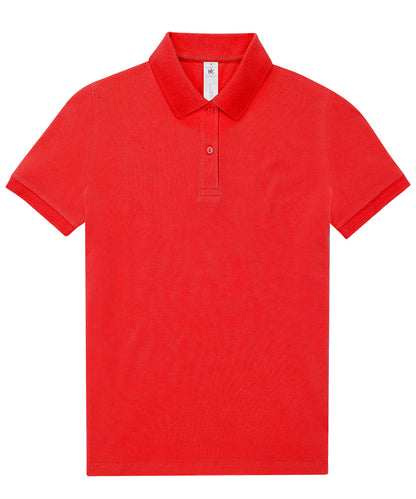 Tryck din logga på Piké från B&C Collection - Anpassa B&C My Polo 180 - Dam i färgen Mellan röd för företag, föreningar och privatpersoner