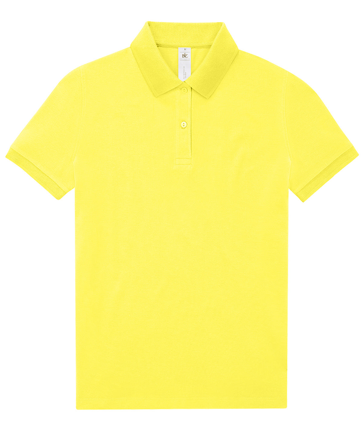 Tryck din logga på Piké från B&C Collection - Anpassa B&C My Polo 180 - Dam i färgen Ljusgul för företag, föreningar och privatpersoner