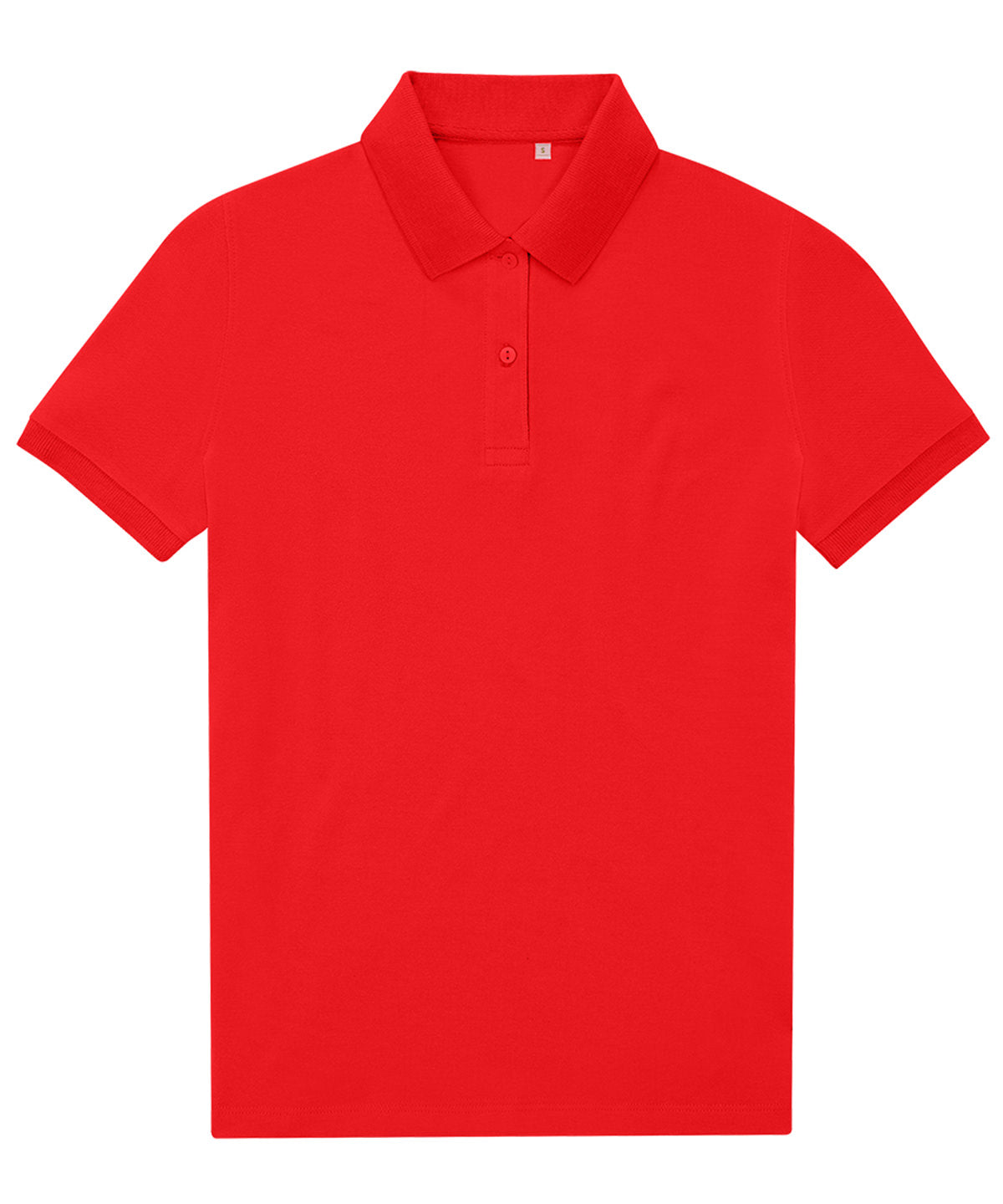 Tryck din logga på Piké från B&C Collection - Anpassa B&C My Eco Polo 65/35 - Dam i färgen Ljusröd för företag, föreningar och privatpersoner