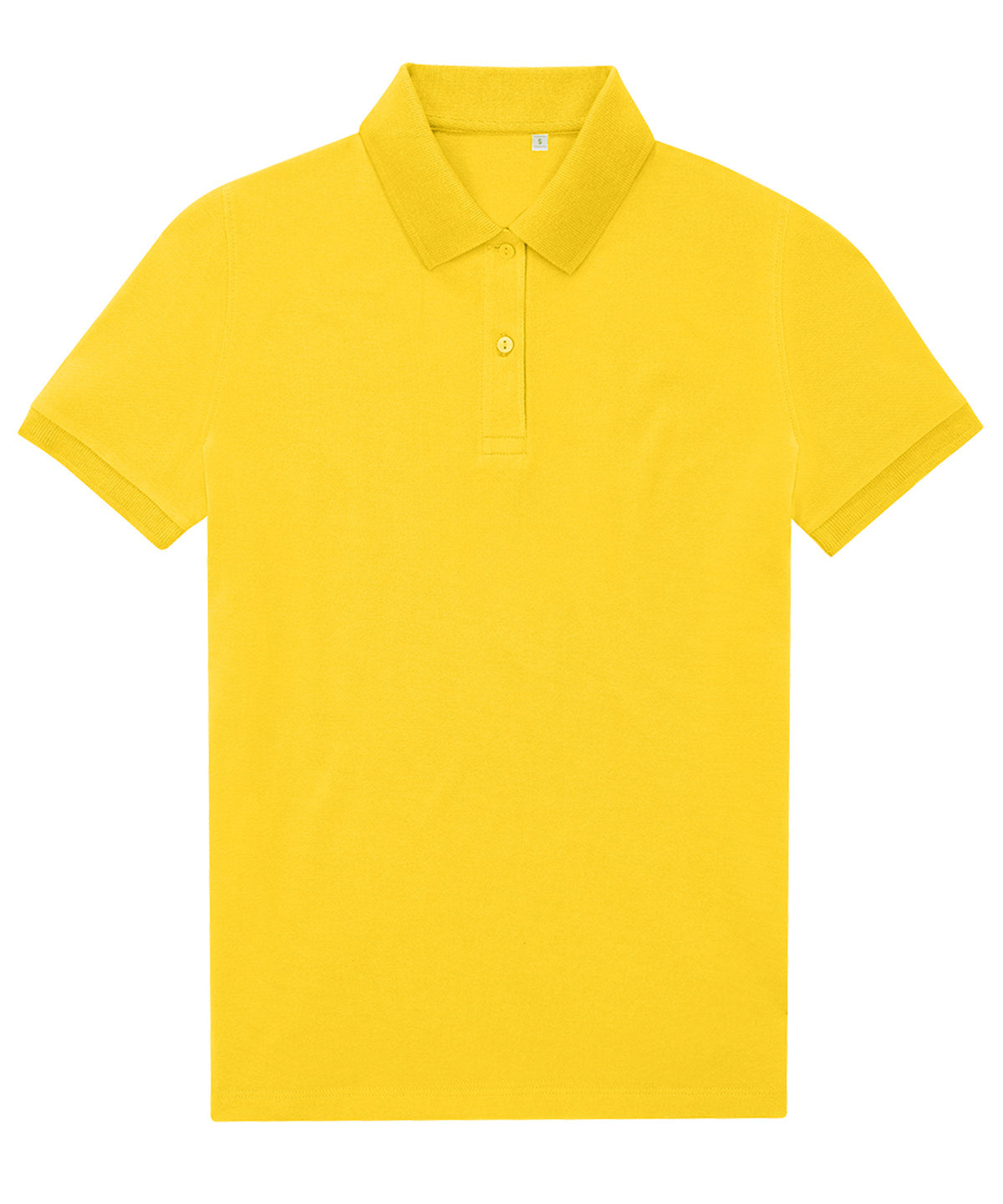 Tryck din logga på Piké från B&C Collection - Anpassa B&C My Eco Polo 65/35 - Dam i färgen Mellan gul för företag, föreningar och privatpersoner