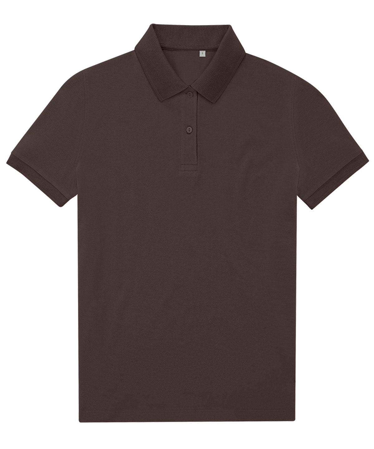 Tryck din logga på Piké från B&C Collection - Anpassa B&C My Eco Polo 65/35 - Dam i färgen Mörkbrun för företag, föreningar och privatpersoner