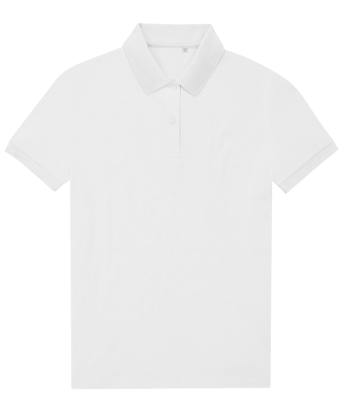 Tryck din logga på Piké från B&C Collection - Anpassa B&C My Eco Polo 65/35 - Dam i färgen Vit för företag, föreningar och privatpersoner
