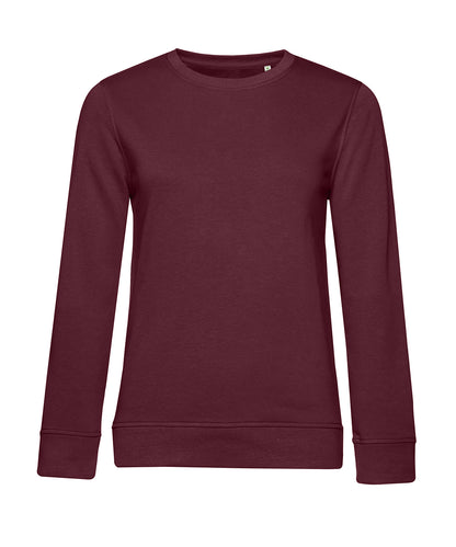 Tryck din logga på Sweatshirts från B&C Collection - Anpassa B&C Collection - Inspire rund hals för Damer i färgen Burgundy för företag, föreningar och privatpersoner