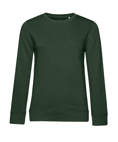 Tryck din logga på Sweatshirts från B&C Collection - Anpassa B&C Collection - Inspire rund hals för Damer i färgen Mörkgrön för företag, föreningar och privatpersoner