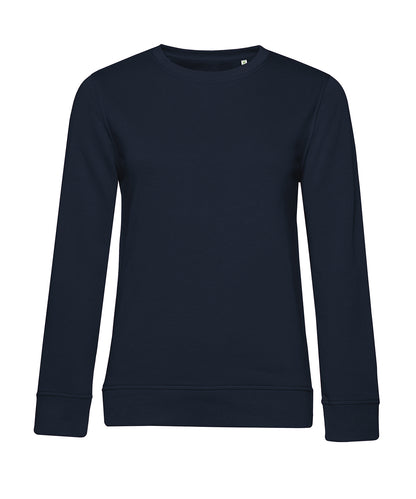 Tryck din logga på Sweatshirts från B&C Collection - Anpassa B&C Collection - Inspire rund hals för Damer i färgen Marinblå för företag, föreningar och privatpersoner