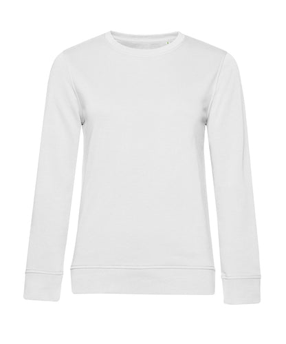 Tryck din logga på Sweatshirts från B&C Collection - Anpassa B&C Collection - Inspire rund hals för Damer i färgen Vit för företag, föreningar och privatpersoner