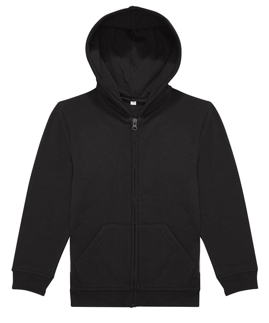 Tryck din logga på Hoodies från B&C Collection - Anpassa B&C Collection - Zip Hoodie för Barn i färgen Svart för företag, föreningar och privatpersoner