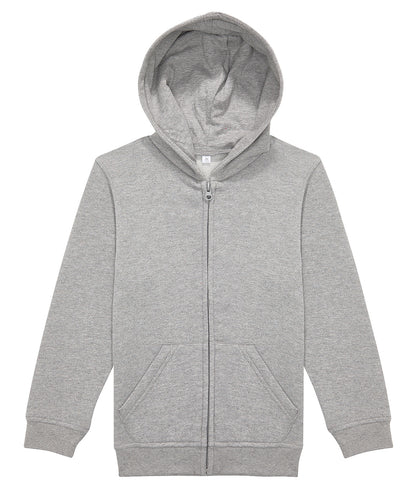 Tryck din logga på Hoodies från B&C Collection - Anpassa B&C Collection - Zip Hoodie för Barn i färgen Ljusgrå för företag, föreningar och privatpersoner
