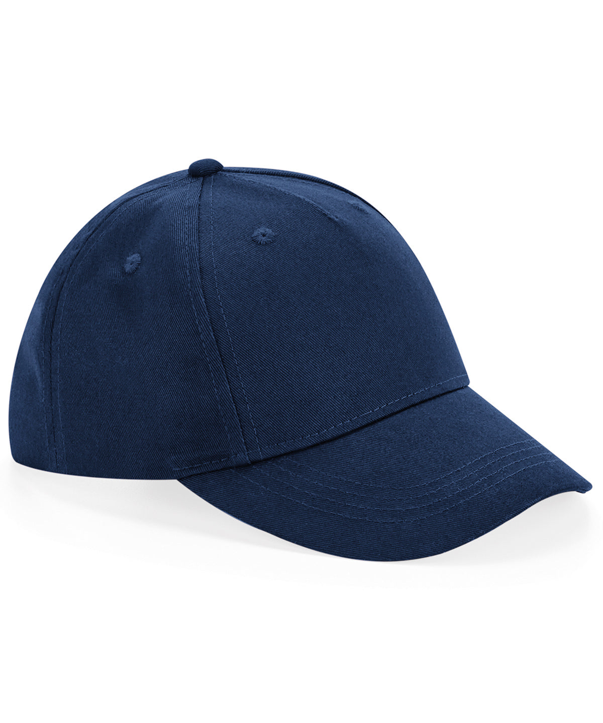 Tryck din logga på Kepsar från Beechfield - Anpassa Junior 5-panel keps i ekologisk bomull i färgen Marinblå One Size för företag, föreningar och privatpersoner