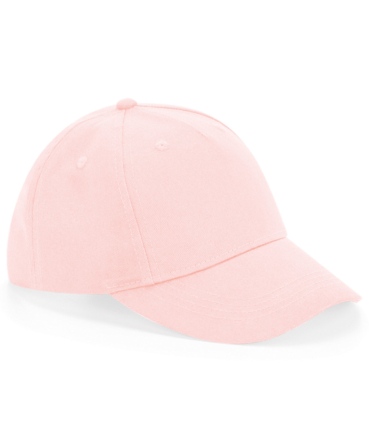 Tryck din logga på Kepsar från Beechfield - Anpassa Junior 5-panel keps i ekologisk bomull i färgen Ljusrosa One Size för företag, föreningar och privatpersoner