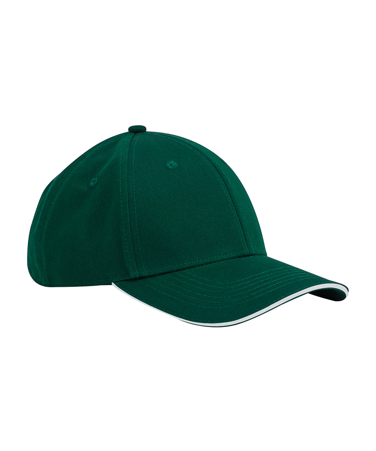 Tryck din logga på Kepsar från Beechfield - Anpassa EarthAware klassisk 6-panel keps i ekologisk bomull med sandwichskärm i färgen Djup grön One Size för företag, föreningar och privatpersoner
