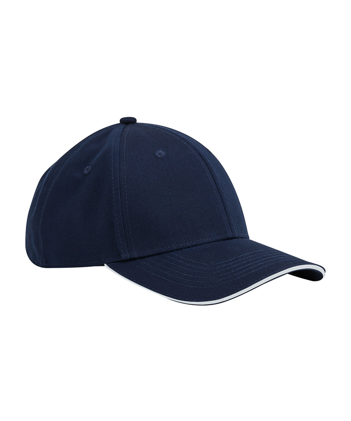 Tryck din logga på Kepsar från Beechfield - Anpassa EarthAware klassisk 6-panel keps i ekologisk bomull med sandwichskärm i färgen Marinblå One Size för företag, föreningar och privatpersoner