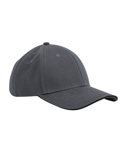 Tryck din logga på Kepsar från Beechfield - Anpassa EarthAware klassisk 6-panel keps i ekologisk bomull med sandwichskärm i färgen Mellangrå One Size för företag, föreningar och privatpersoner