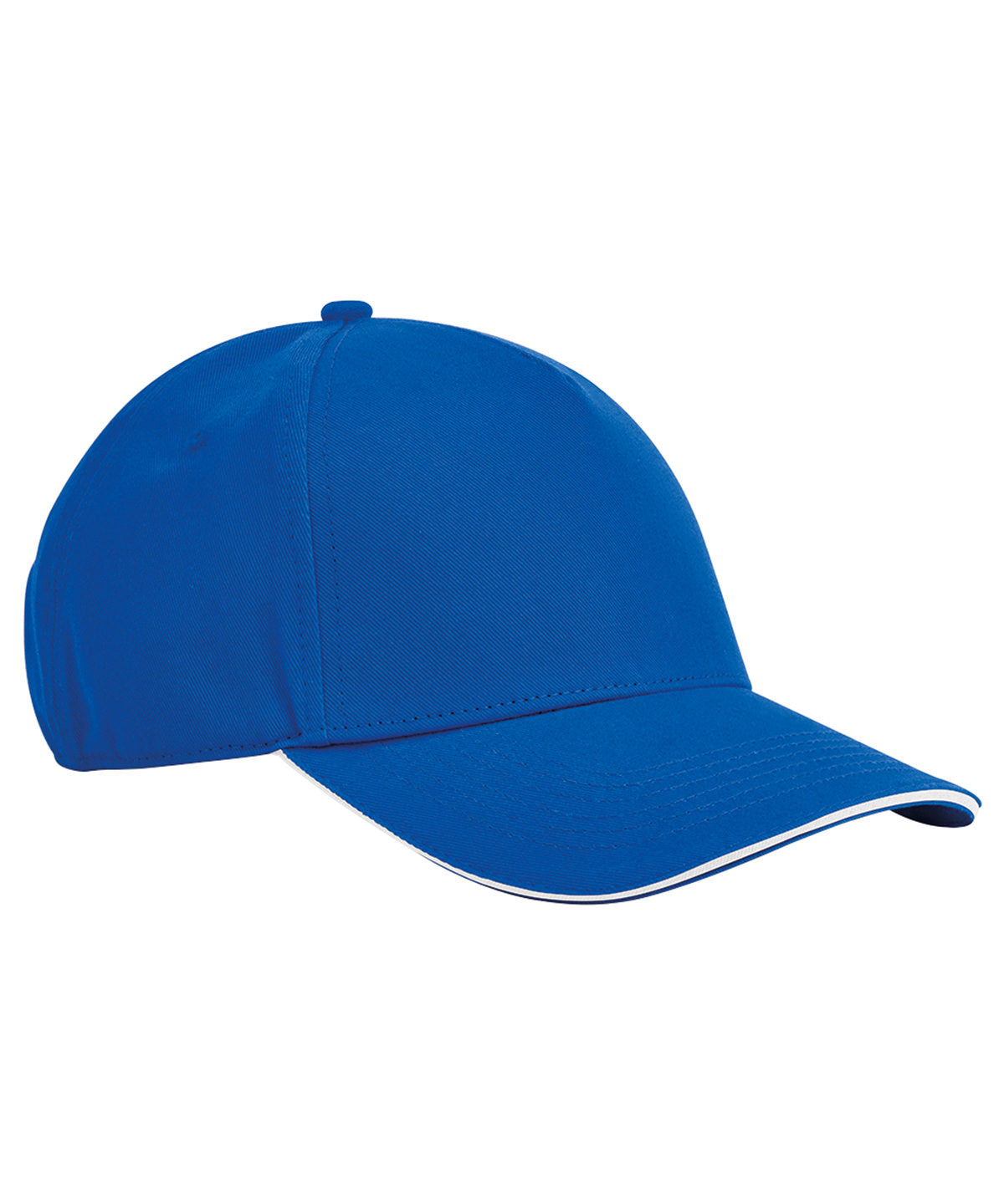 Tryck din logga på Kepsar från Beechfield - Anpassa EarthAware klassisk 5-panel keps i ekologisk bomull med sandwichskärm i färgen Royal One Size för företag, föreningar och privatpersoner