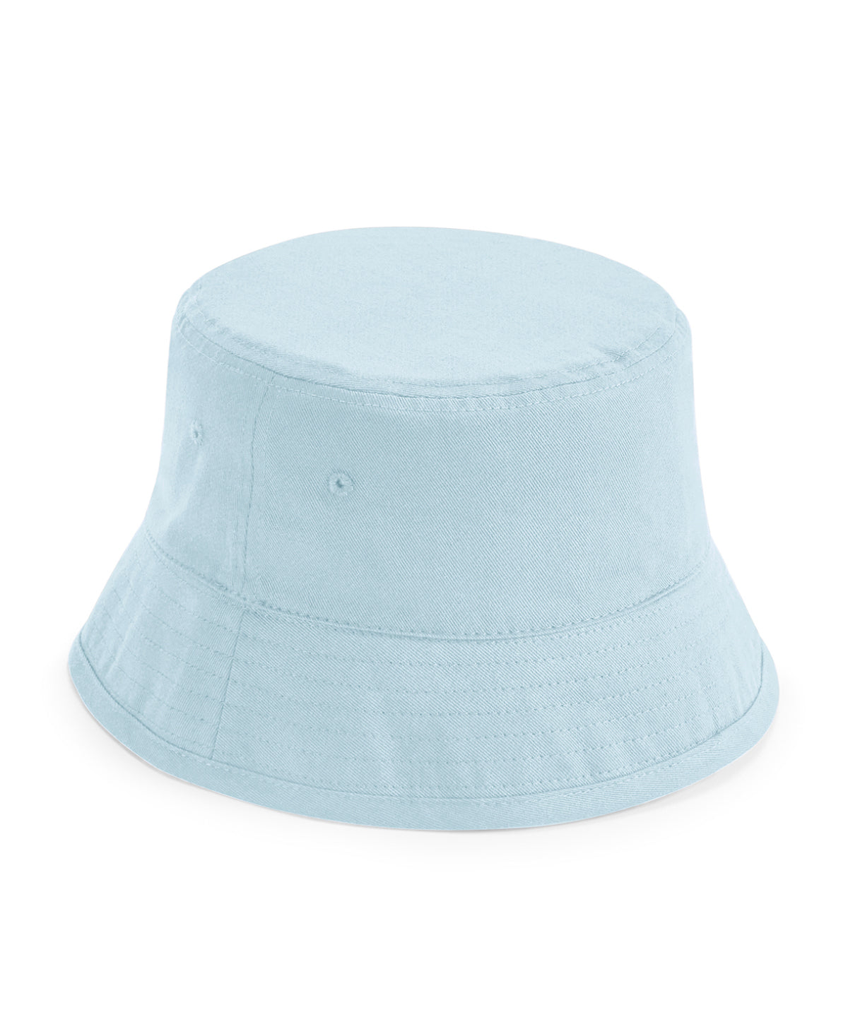 Tryck din logga på Hattar från Beechfield - Anpassa Junior bucket hat i ekologisk bomull i färgen Ljusblå för företag, föreningar och privatpersoner