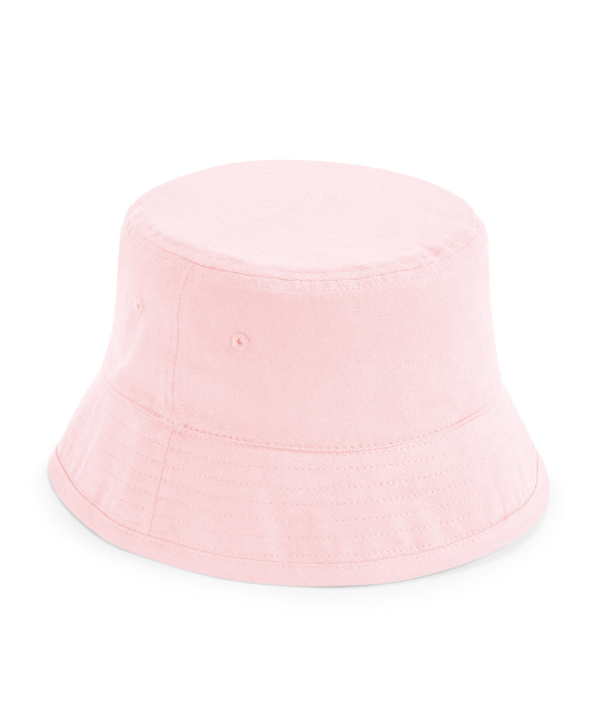 Tryck din logga på Hattar från Beechfield - Anpassa Junior bucket hat i ekologisk bomull i färgen Ljusrosa för företag, föreningar och privatpersoner