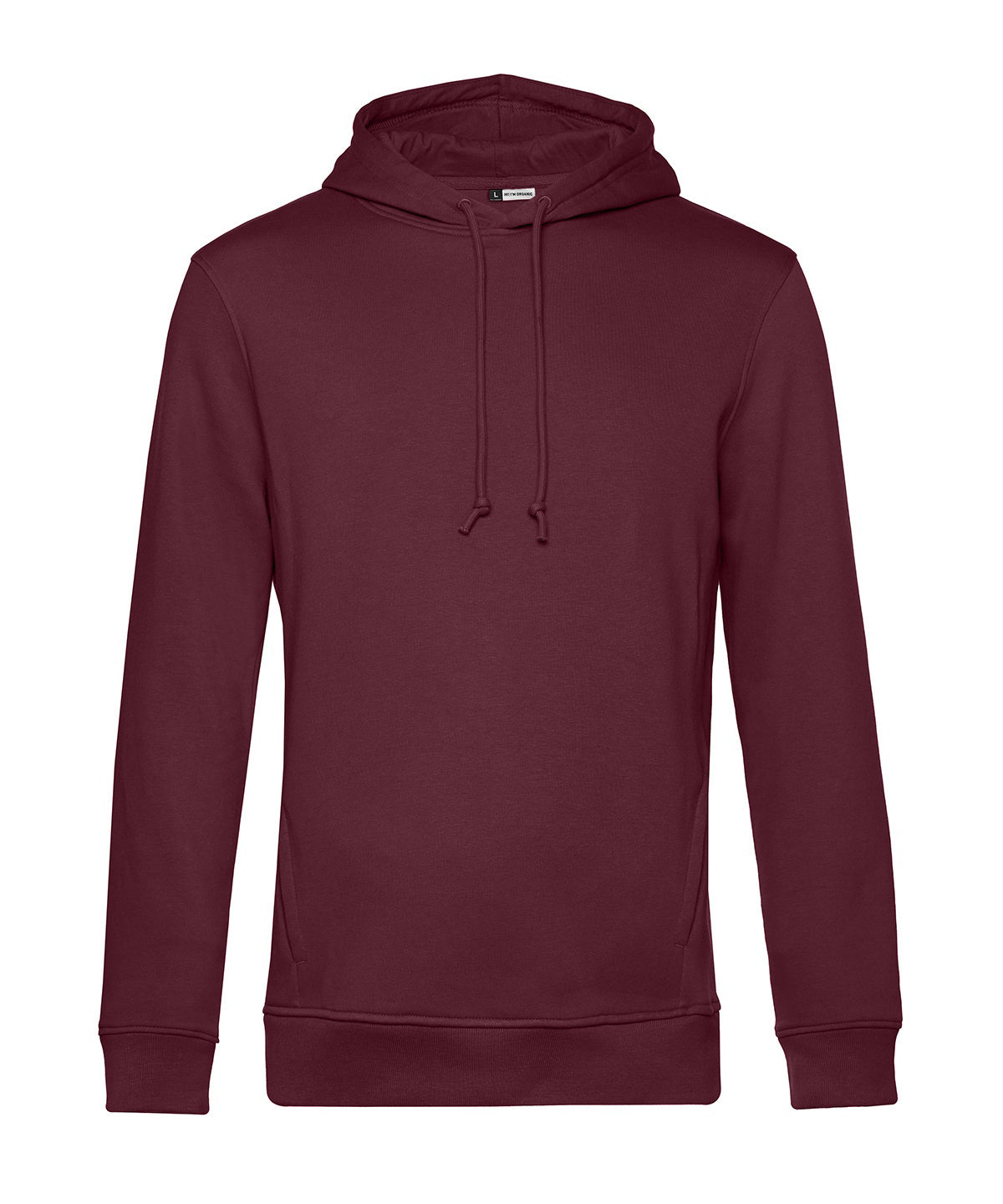 Tryck din logga på Hoodies från B&C Collection - Anpassa B&C Collection - Ekologisk Inspire Hoodie i färgen Burgundy för företag, föreningar och privatpersoner