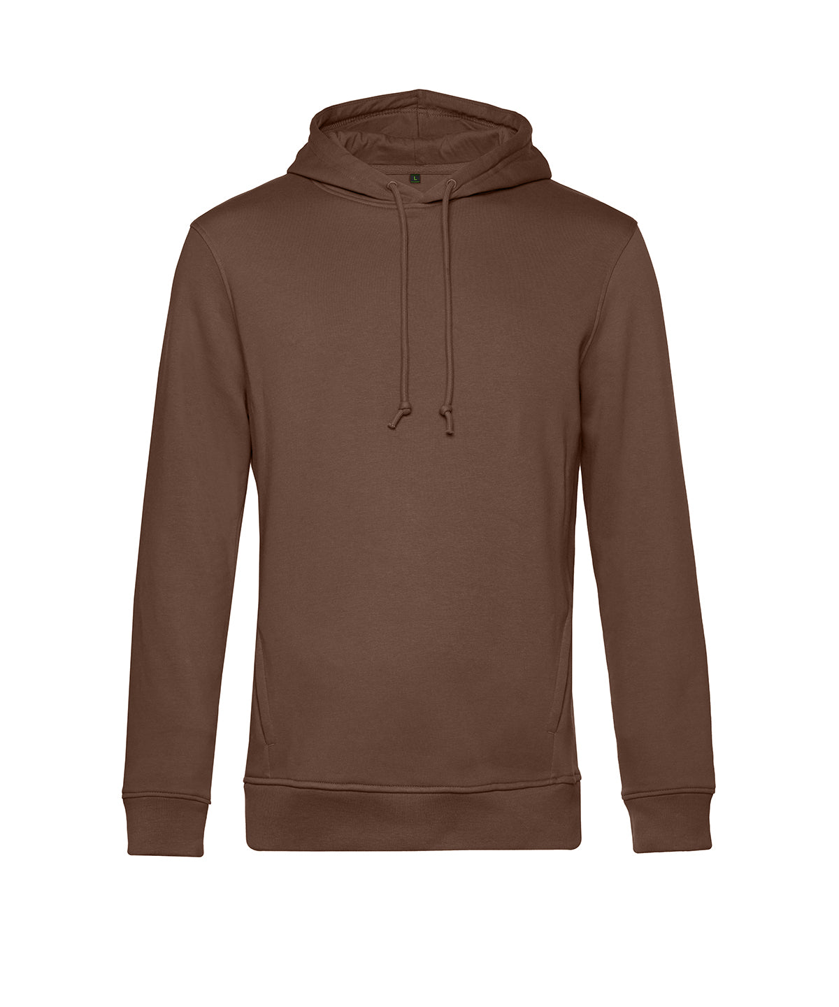 Tryck din logga på Hoodies från B&C Collection - Anpassa B&C Collection - Ekologisk Inspire Hoodie i färgen Mörkbrun för företag, föreningar och privatpersoner
