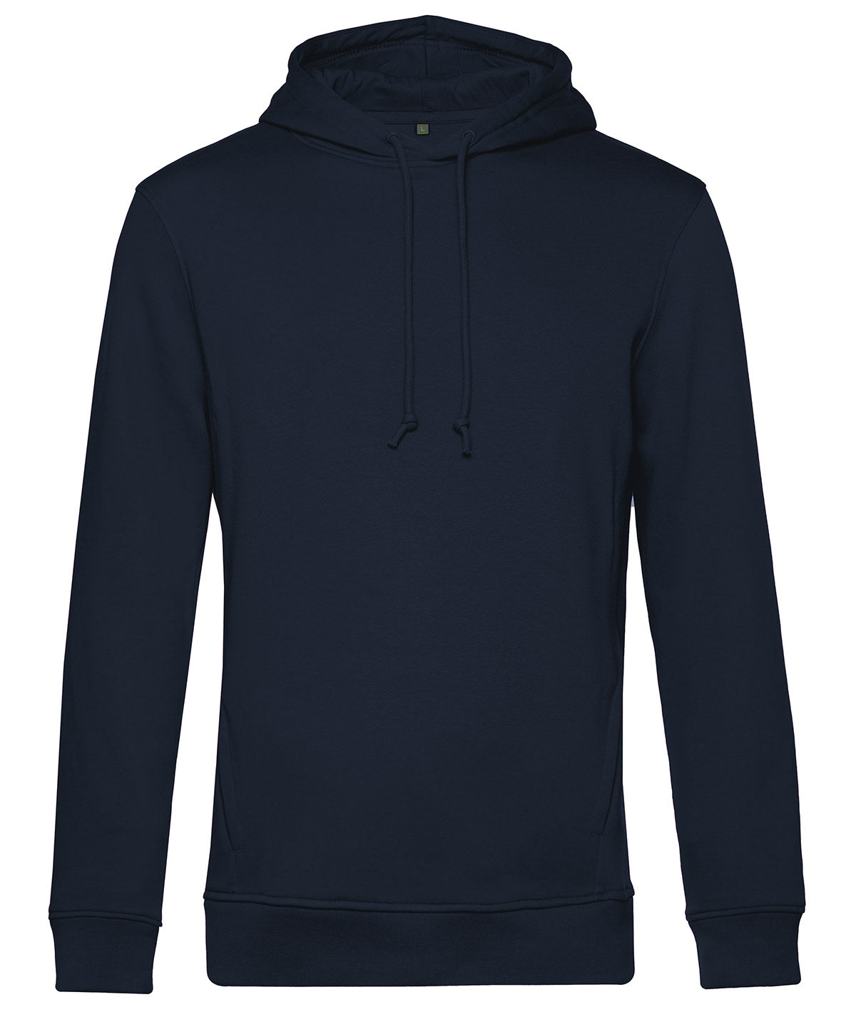 Tryck din logga på Hoodies från B&C Collection - Anpassa B&C Collection - Ekologisk Inspire Hoodie i färgen Marinblå för företag, föreningar och privatpersoner