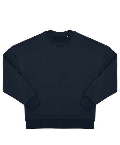 Tryck din logga på Sweatshirts från B&C Collection - Anpassa B&C Collection - Påverkansbesättning i färgen Marinblå för företag, föreningar och privatpersoner
