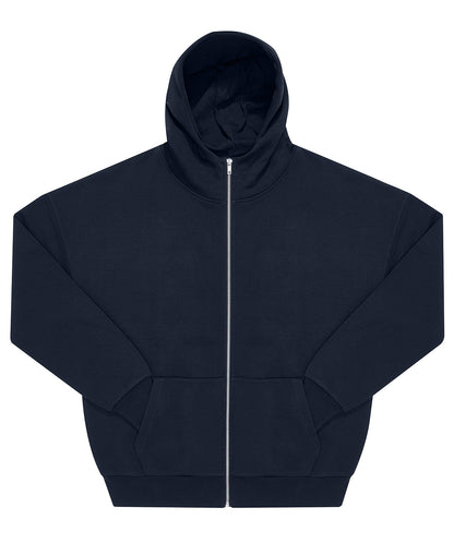 Tryck din logga på Hoodies från B&C Collection - Anpassa B&C Collection - Influence Zip Hoodie i färgen Marinblå för företag, föreningar och privatpersoner