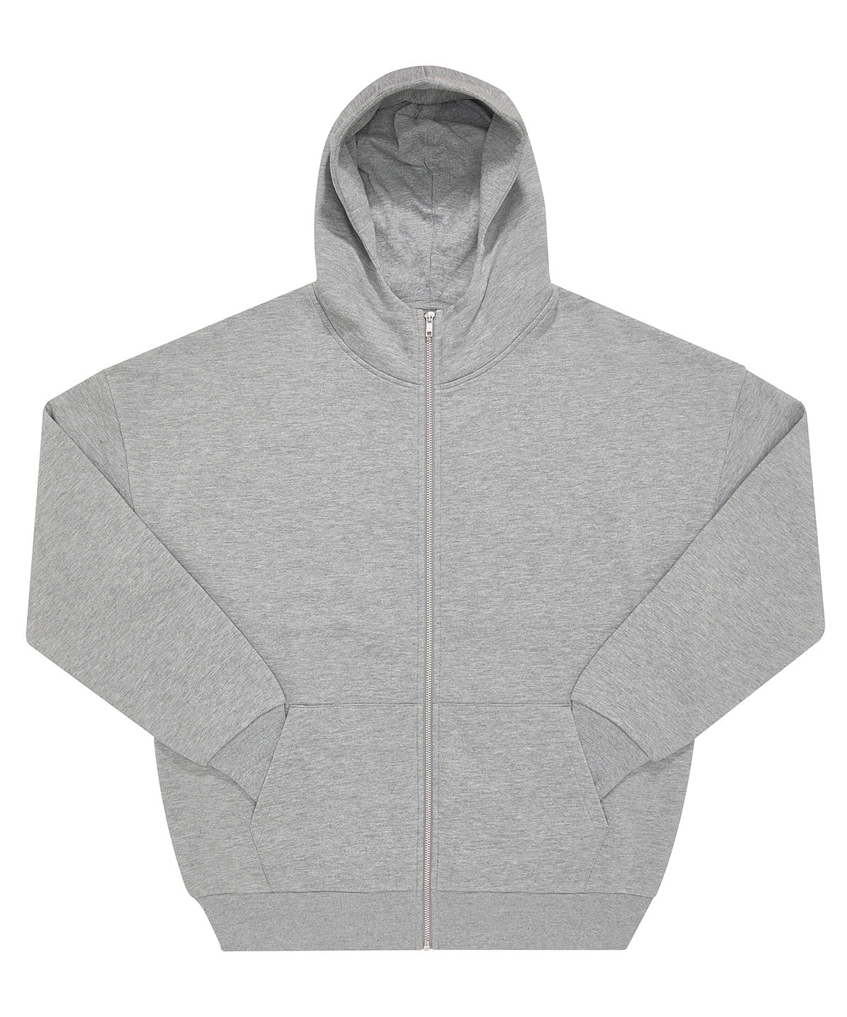 Tryck din logga på Hoodies från B&C Collection - Anpassa B&C Collection - Influence Zip Hoodie i färgen Ljusgrå för företag, föreningar och privatpersoner