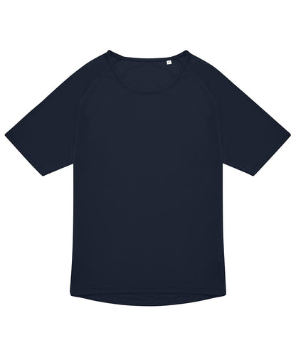 Tryck din logga på T-shirts från B&C Collection - Anpassa (BA040) B&C #Aktiv T i färgen Marinblå för företag, föreningar och privatpersoner