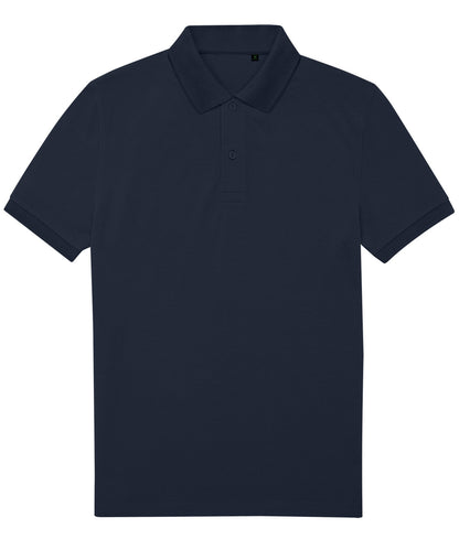 Tryck din logga på Piké från B&C Collection - Anpassa B&C My Eco Polo 65/35 i färgen Marinblå för företag, föreningar och privatpersoner