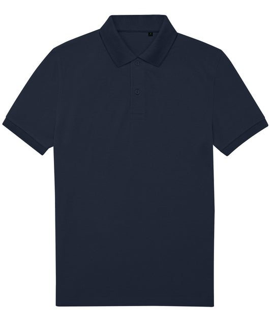 Tryck din logga på Piké från B&C Collection - Anpassa B&C My Eco Polo 65/35 i färgen Marinblå för företag, föreningar och privatpersoner