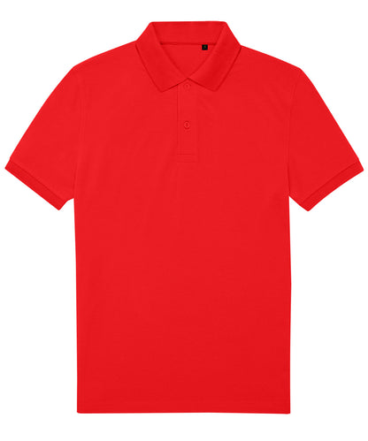 Tryck din logga på Piké från B&C Collection - Anpassa B&C My Eco Polo 65/35 i färgen Ljusröd för företag, föreningar och privatpersoner