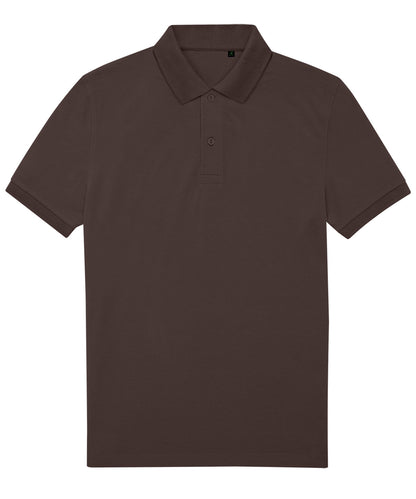 Tryck din logga på Piké från B&C Collection - Anpassa B&C My Eco Polo 65/35 i färgen Mörkbrun för företag, föreningar och privatpersoner