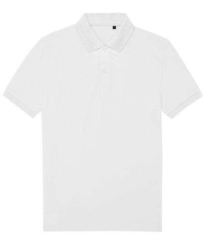 Tryck din logga på Piké från B&C Collection - Anpassa B&C My Eco Polo 65/35 i färgen Vit för företag, föreningar och privatpersoner