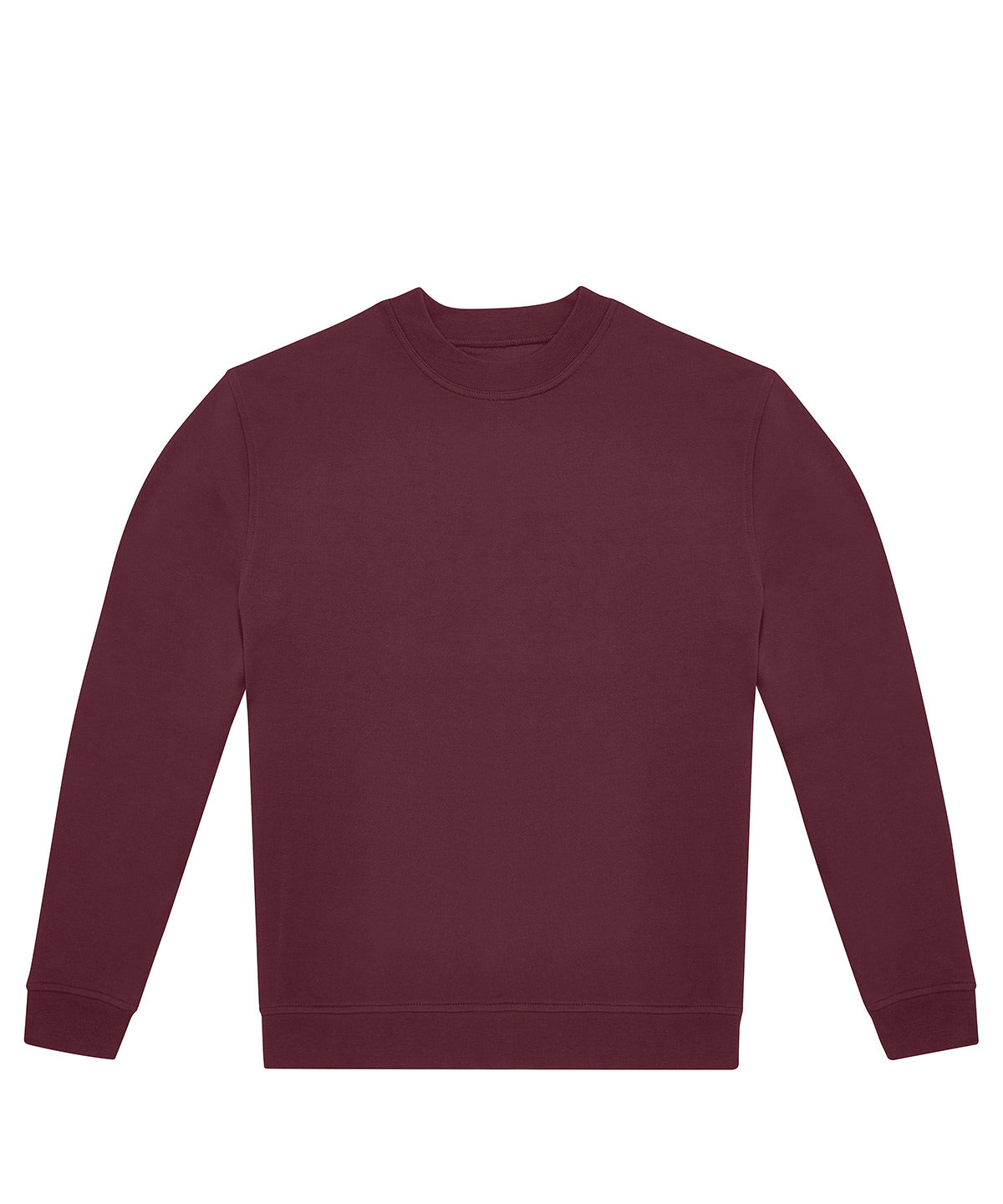 Tryck din logga på Sweatshirts från B&C Collection - Anpassa B&C Collection - Besättning i färgen Burgundy för företag, föreningar och privatpersoner