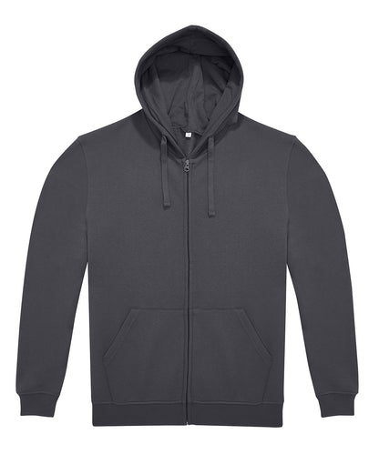 Tryck din logga på Hoodies från B&C Collection - Anpassa B&C Collection - ID.224 Zip Hoodie i färgen Mörkgrå för företag, föreningar och privatpersoner