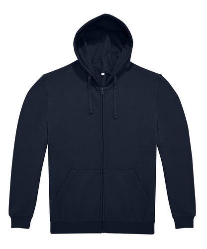 Tryck din logga på Hoodies från B&C Collection - Anpassa B&C Collection - ID.224 Zip Hoodie i färgen Marinblå för företag, föreningar och privatpersoner