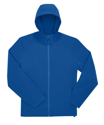 Tryck din logga på Softshelljackor från B&C Collection - Anpassa B&C Reset 3Lr softshell med huva i färgen Royal för företag, föreningar och privatpersoner