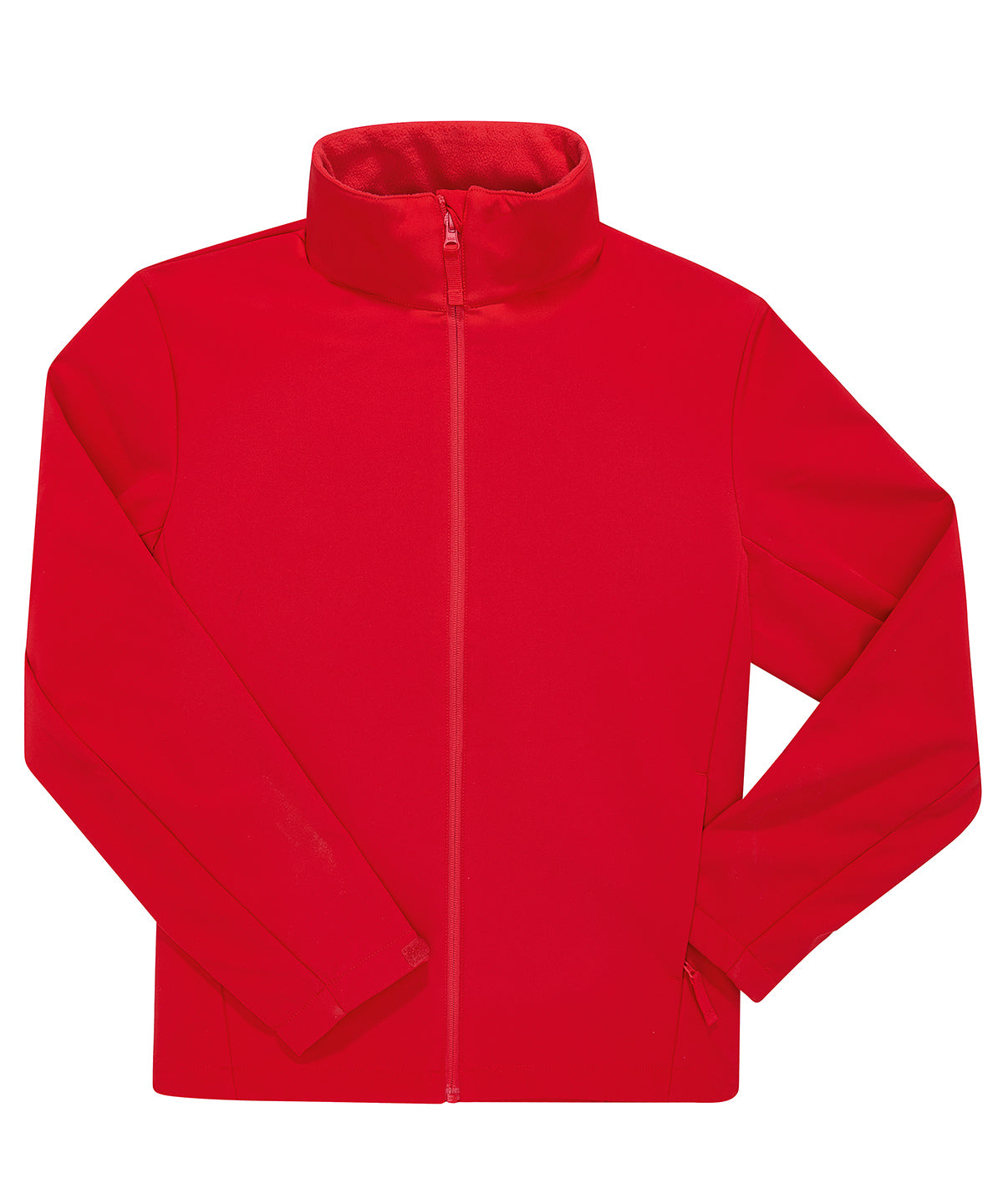 Tryck din logga på Softshelljackor från B&C Collection - Anpassa B&C Reset 3Lr softshell i färgen Mellan röd för företag, föreningar och privatpersoner